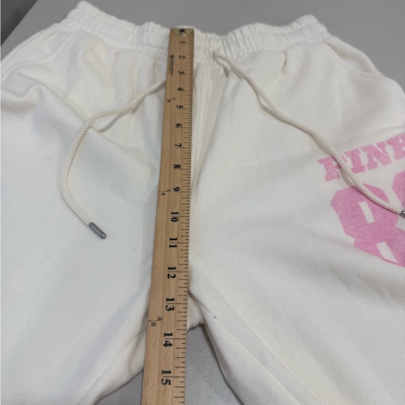 NWT Victoria's Secret S Winter White Ivy Fleece Wide-Leg Split-Hem Sweatpants - Picture 7 of 8